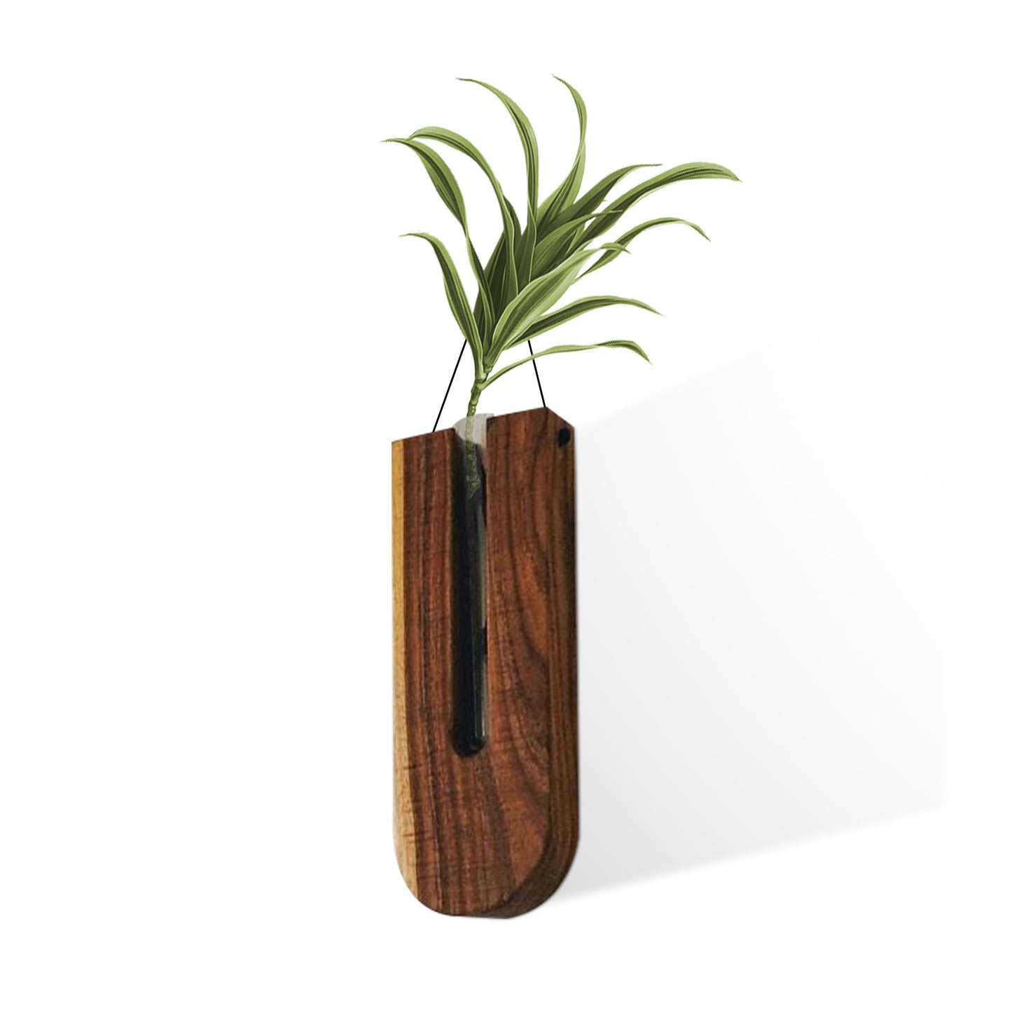 INDOOR WALL HANGING PLANTER WOODEN VASE