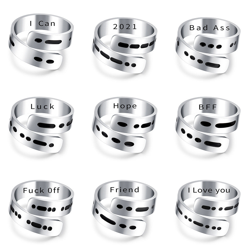 MORSE CODE RINGS GO WITH EVERYTHING