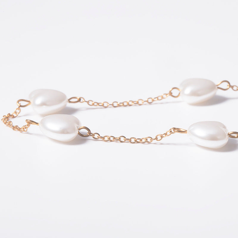 PEARL HEART SINGLE LAYER NECKLACE