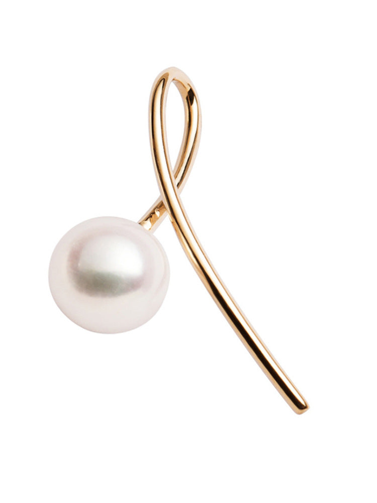 STERLING SILVER NECKLACE SINGLE PEARL TWIN