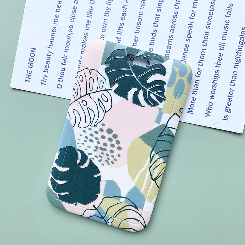 GREEN PLANT SERIES SIMPLE FASHION LANYARD CARD COVER