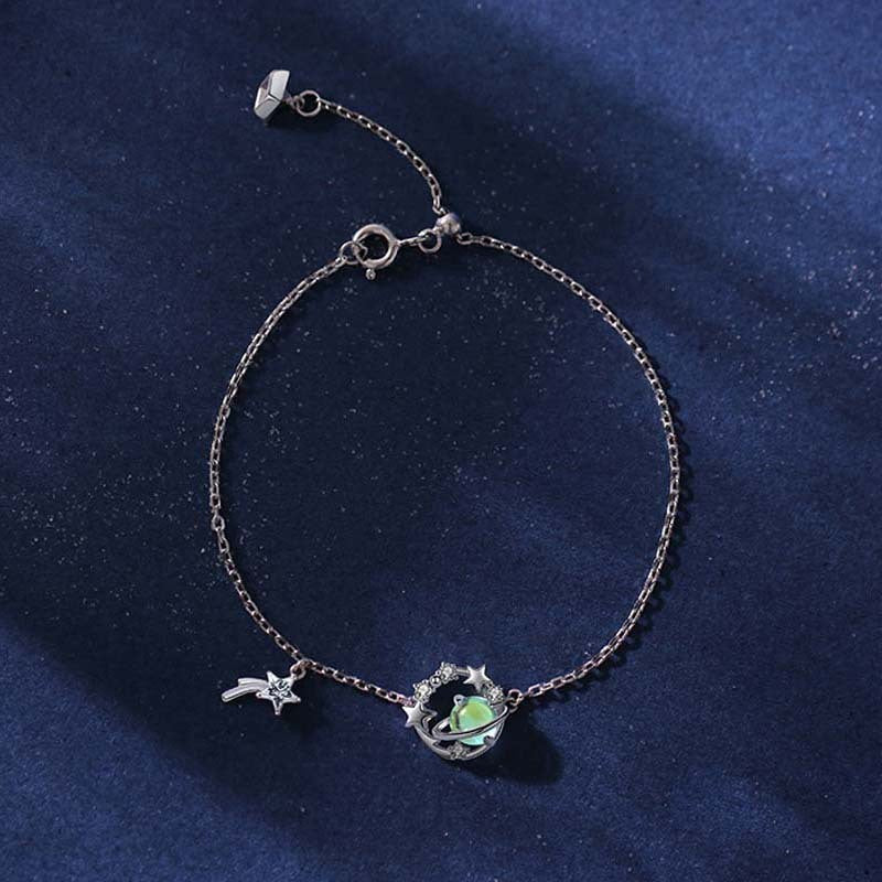 925 Sterling Silver Diamond Star Bracelet Women