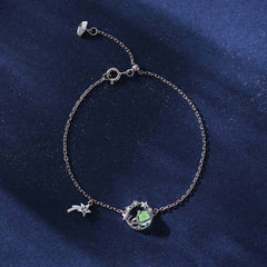 925 Sterling Silver Diamond Star Bracelet Women