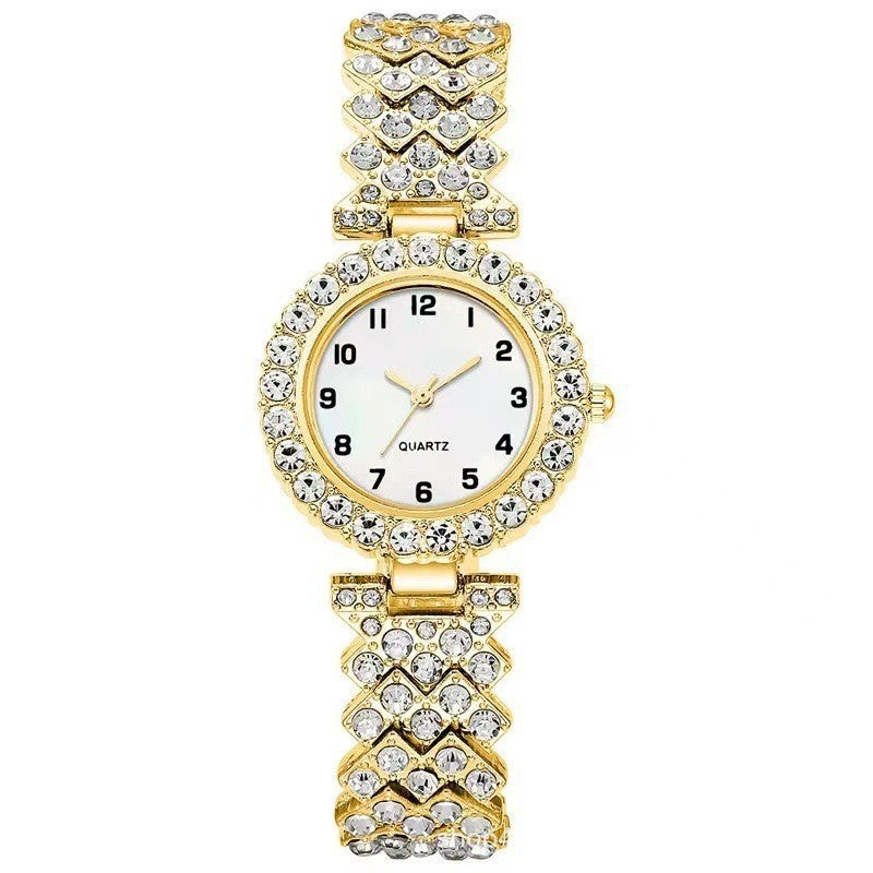 Women's Quartz Watch with Silver Strap & Matching Bracelet