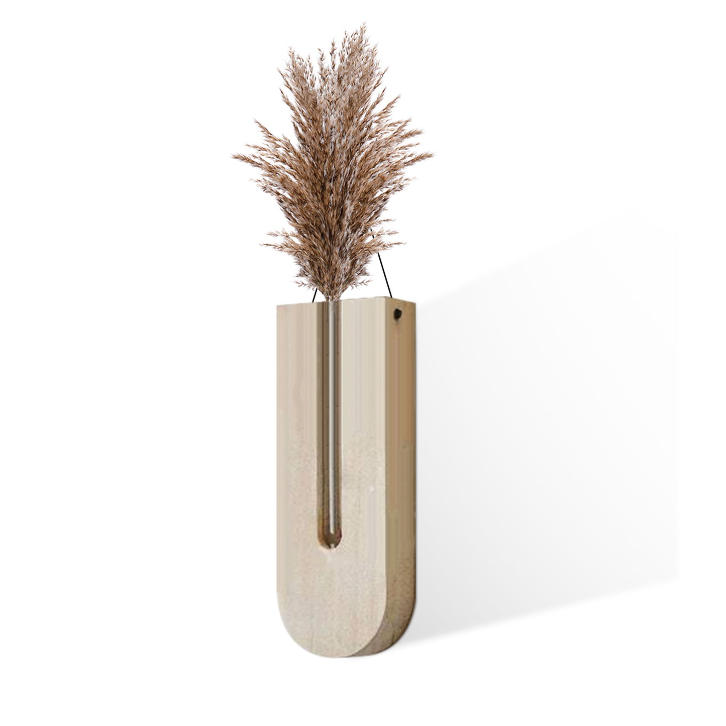 INDOOR WALL HANGING PLANTER WOODEN VASE