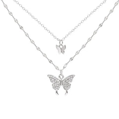 New Shiny Butterfly Necklace - Double Layer Clavicle Chain