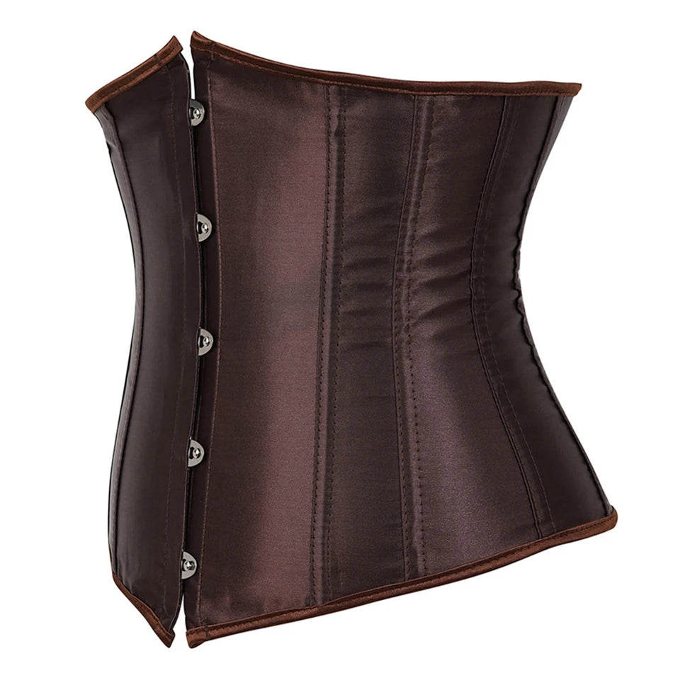 Underbust Steampunk Lace-Up Waist Trainer Corset