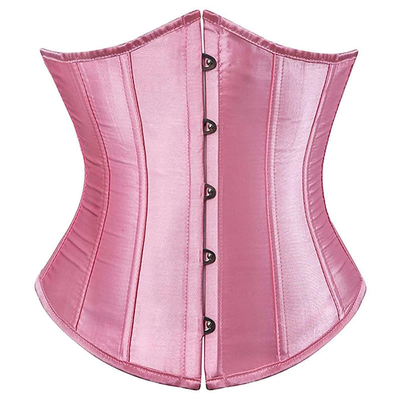 Underbust Steampunk Lace-Up Waist Trainer Corset