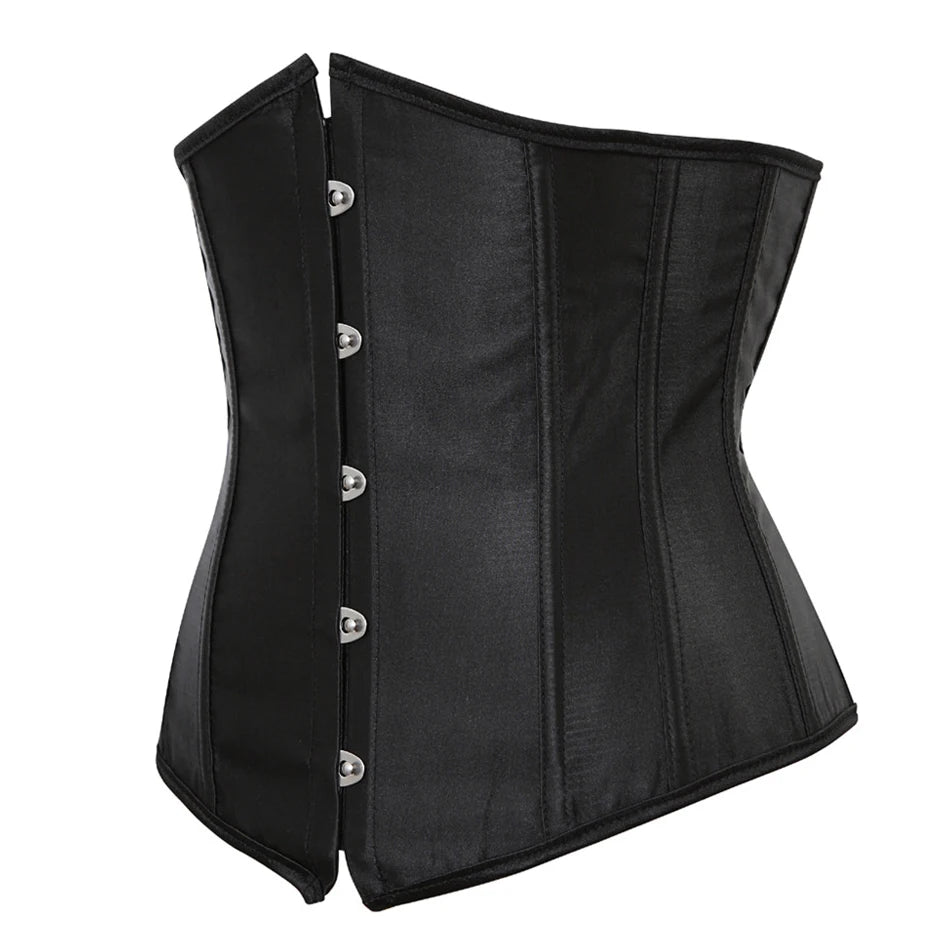 Underbust Steampunk Lace-Up Waist Trainer Corset