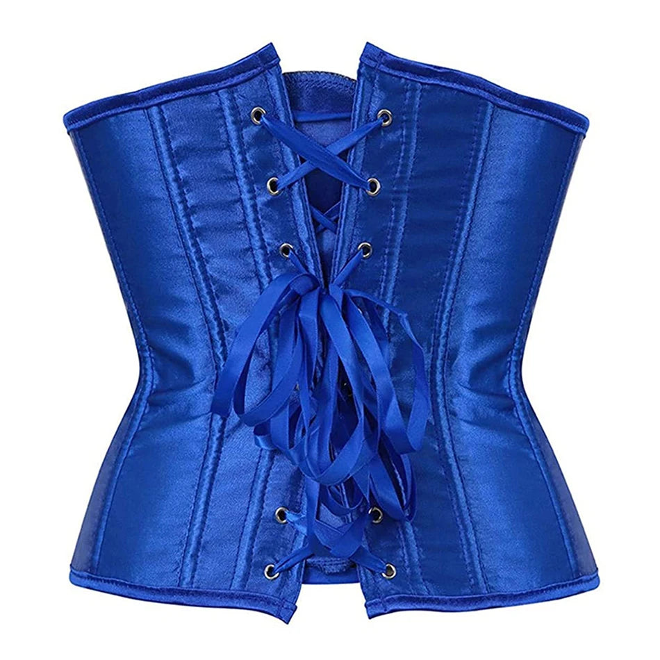 Underbust Steampunk Lace-Up Waist Trainer Corset