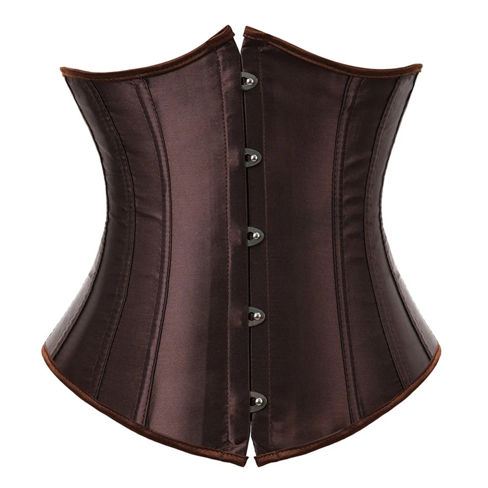 Underbust Steampunk Lace-Up Waist Trainer Corset