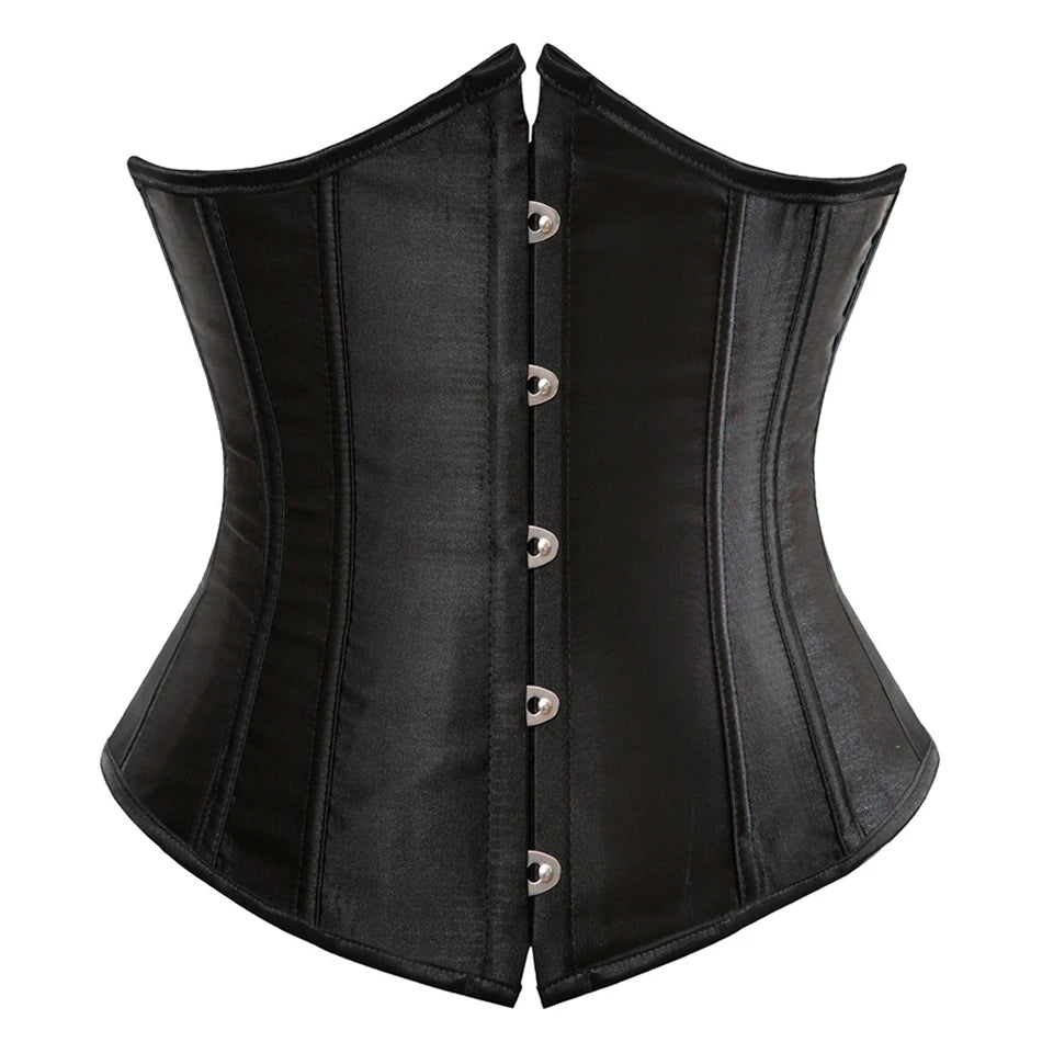 Underbust Steampunk Lace-Up Waist Trainer Corset