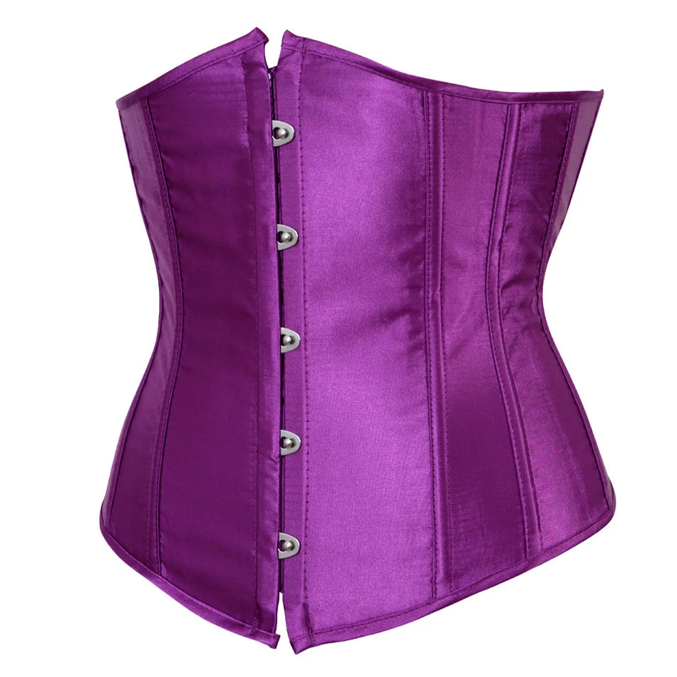 Underbust Steampunk Lace-Up Waist Trainer Corset