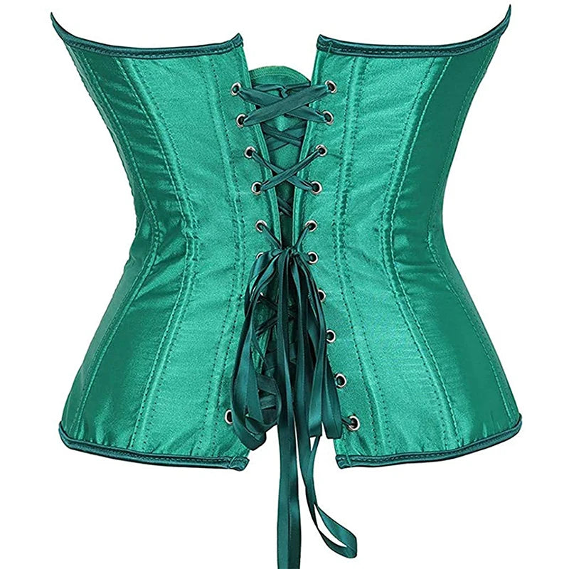 Underbust Steampunk Lace-Up Waist Trainer Corset