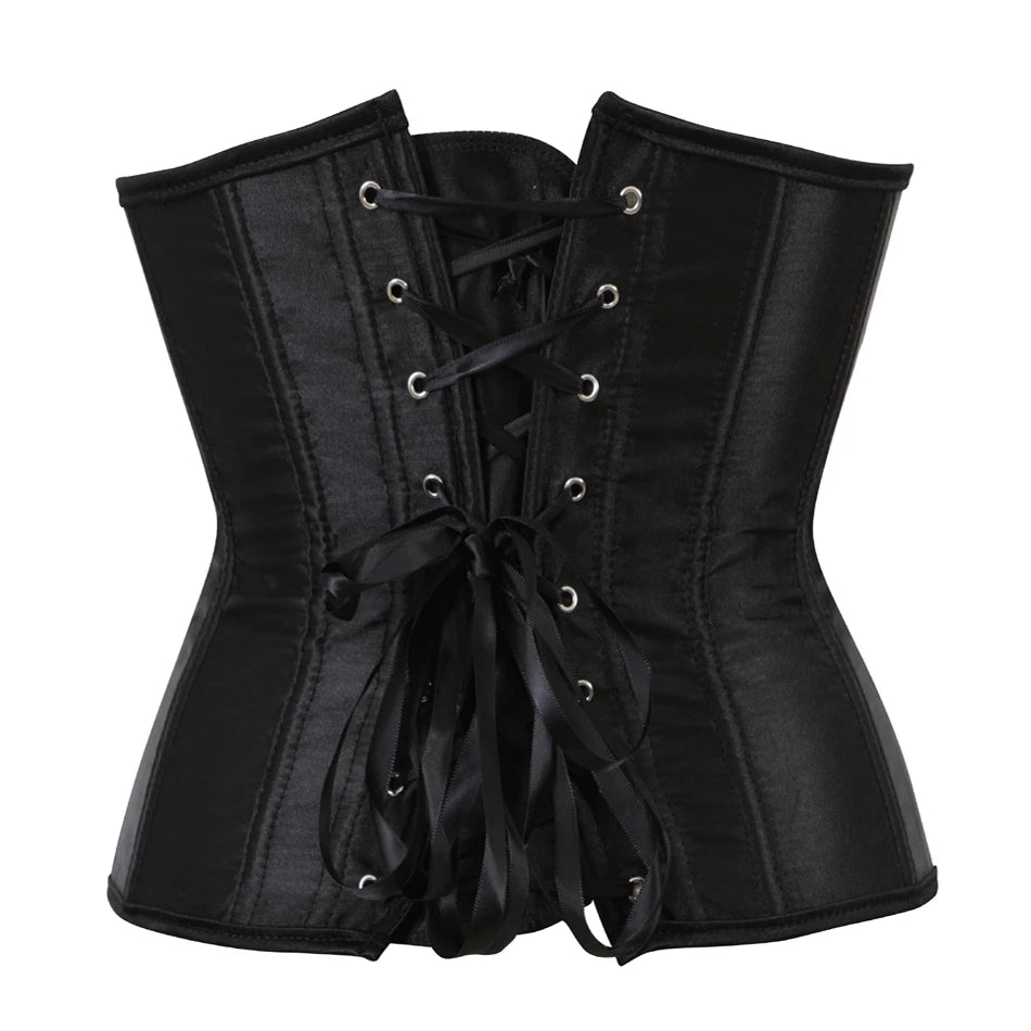 Underbust Steampunk Lace-Up Waist Trainer Corset