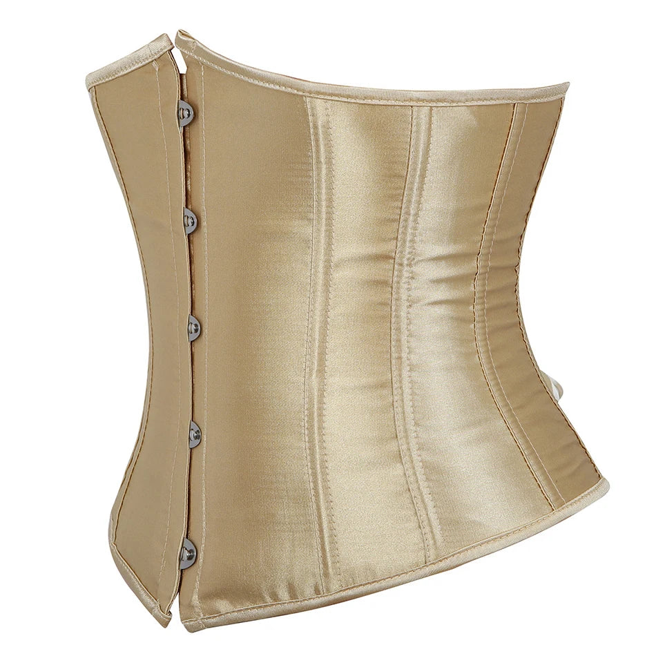 Underbust Steampunk Lace-Up Waist Trainer Corset