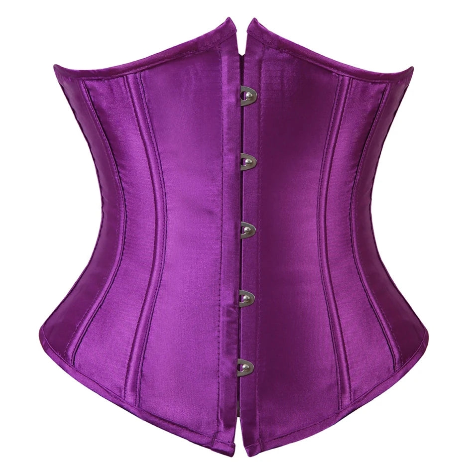 Underbust Steampunk Lace-Up Waist Trainer Corset