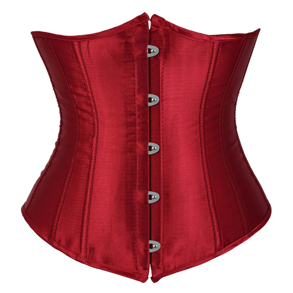 Underbust Steampunk Lace-Up Waist Trainer Corset