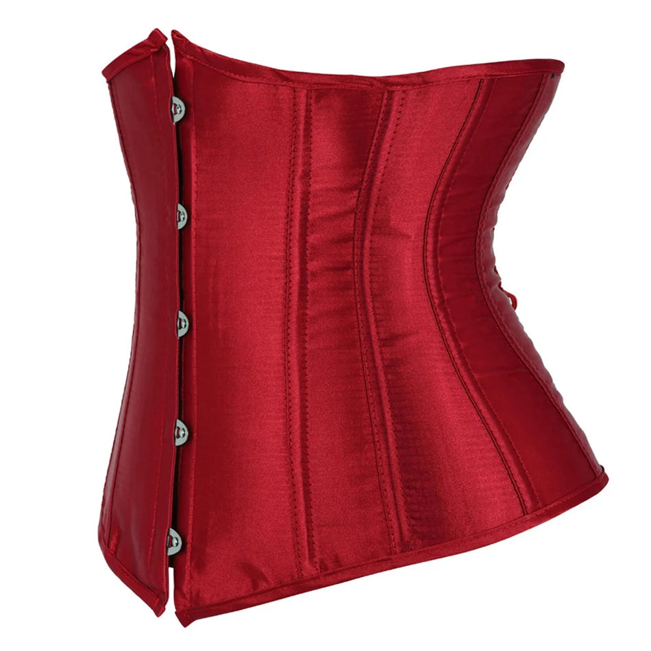 Underbust Steampunk Lace-Up Waist Trainer Corset