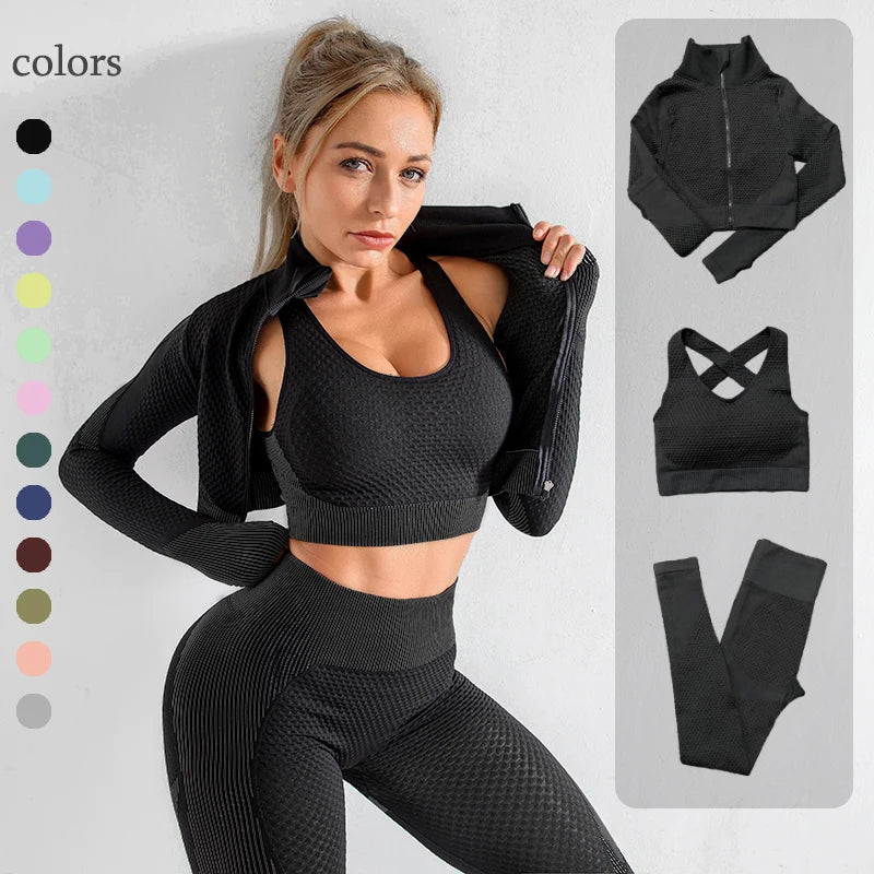 2/3PCS Seamless Women's Yoga Set