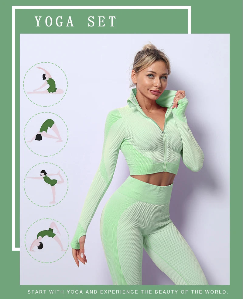 2/3PCS Seamless Women's Yoga Set