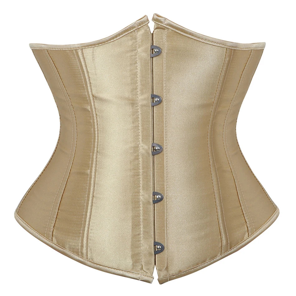 Underbust Steampunk Lace-Up Waist Trainer Corset