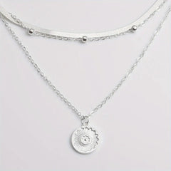 Trendy Women's Necklace - Snake Bone Chain with Round Beads
