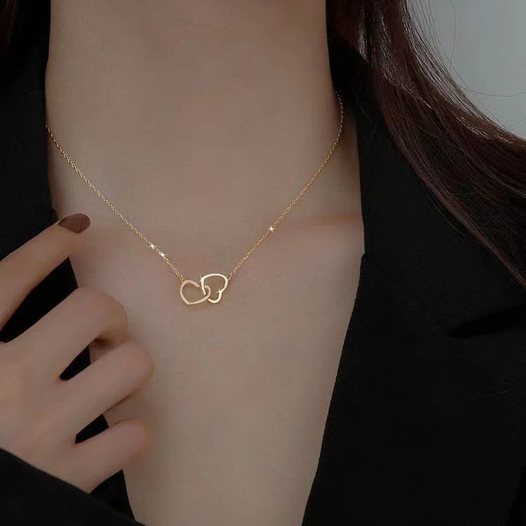 Tassel Necklace for Women Golden Silver Color Triangle Pendant