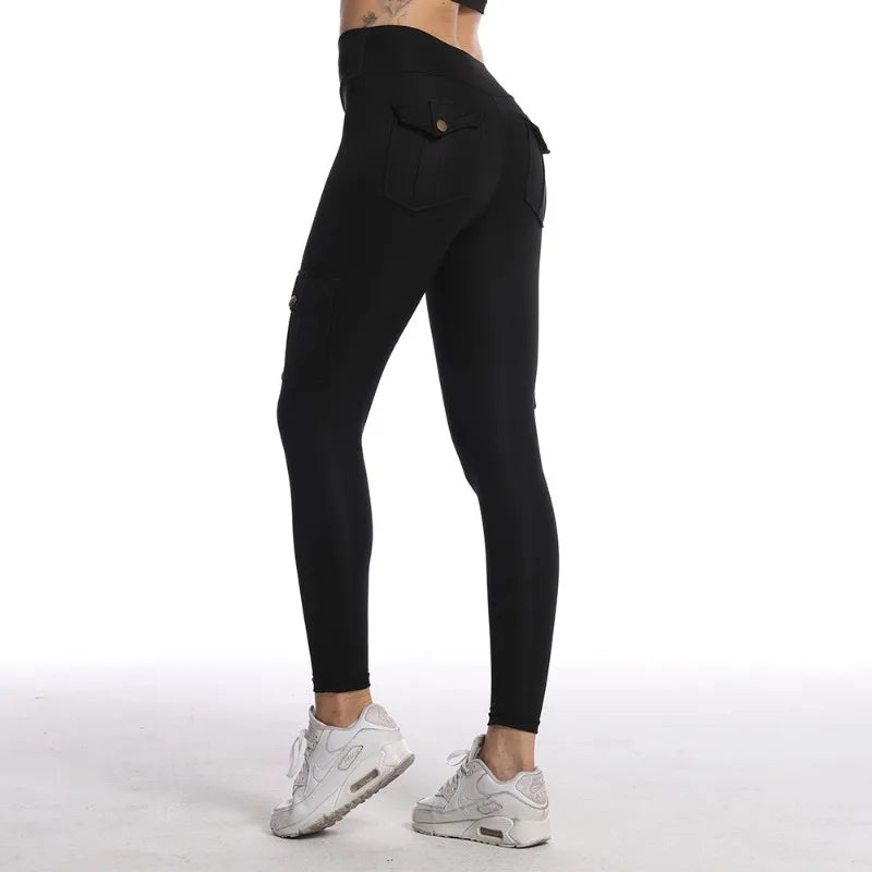 Breathable Hip-Lift Yoga Leggings with Pockets