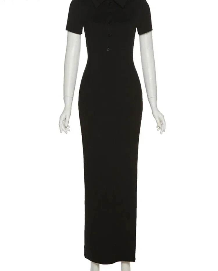 Elegant Office Lady Maxi Dress