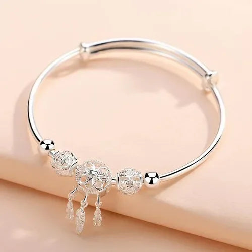 Luxury 925 Sterling Silver Star Beaded Bracelets For Women
