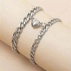 Magnetic Love Alloy Couple Bracelets - Connecting Stones