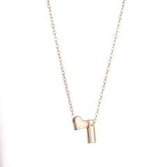 Tiny Heart Initial Choker - Personalized Letter Name Necklace Gift