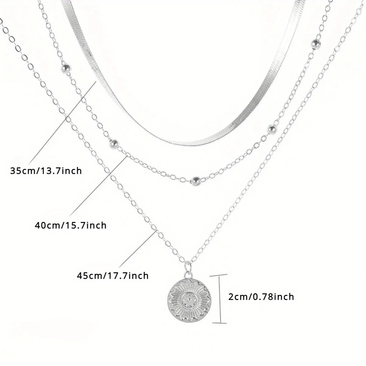 Trendy Women's Necklace - Snake Bone Chain with Round Beads