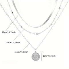 Trendy Women's Necklace - Snake Bone Chain with Round Beads