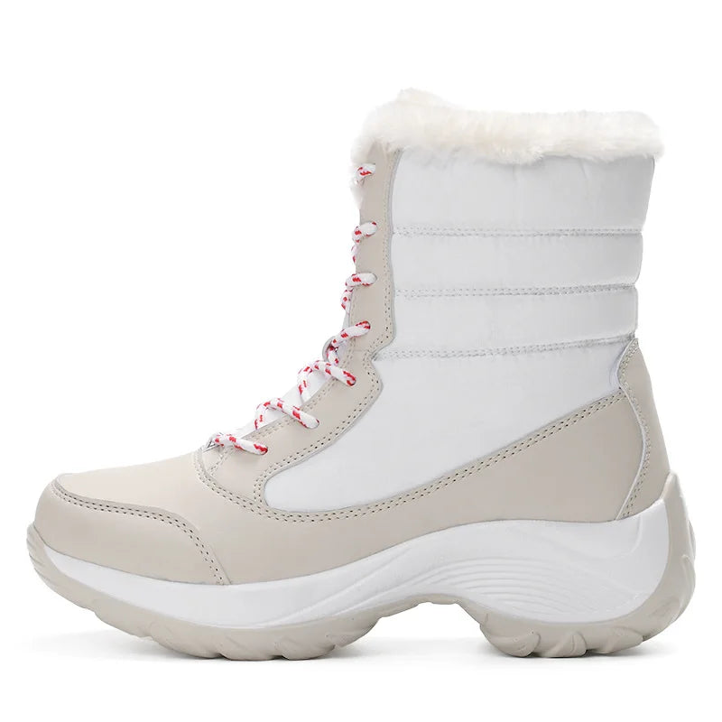 Women's Waterproof Fur-Lined Platform Snow Boots