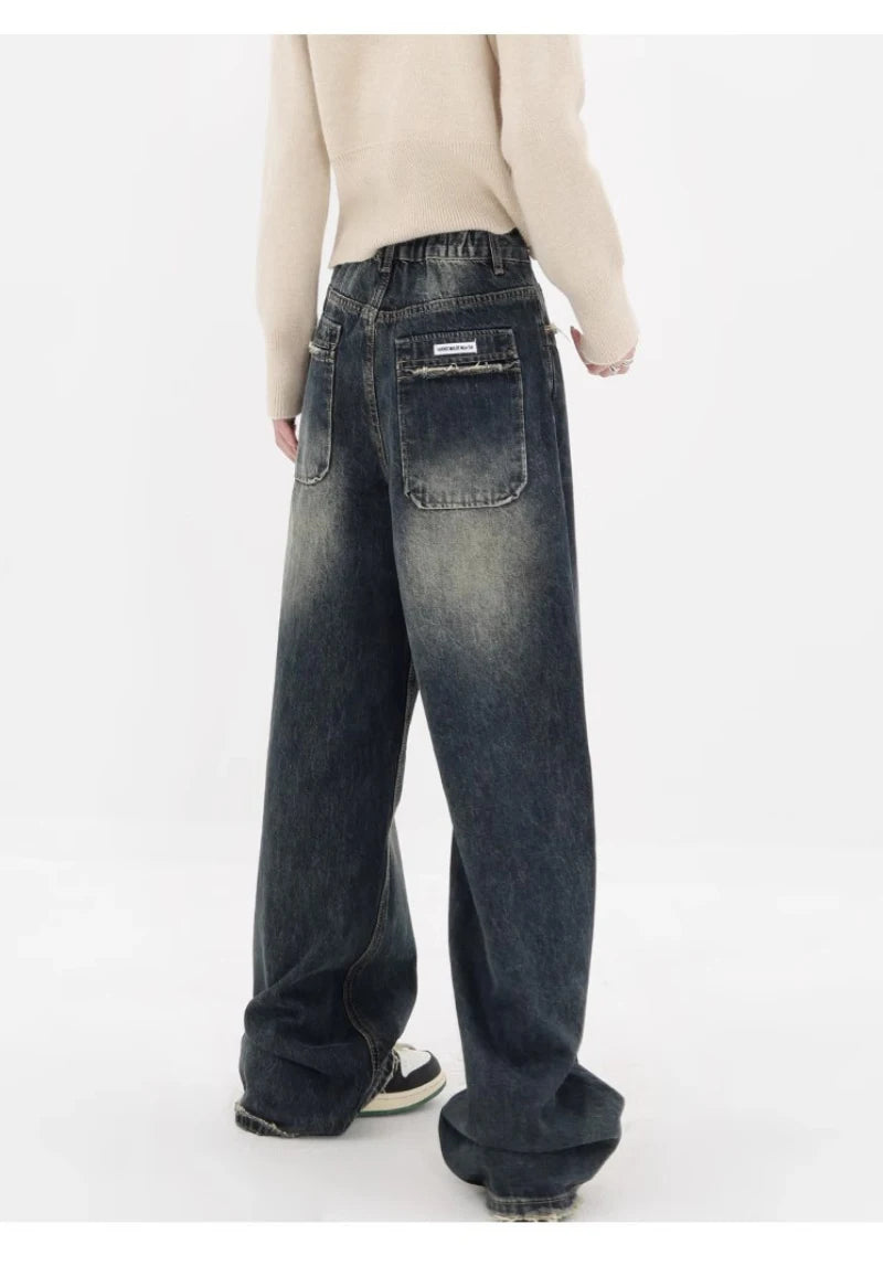 Y2K High-Waisted Wide Leg Loose Jeans for Women