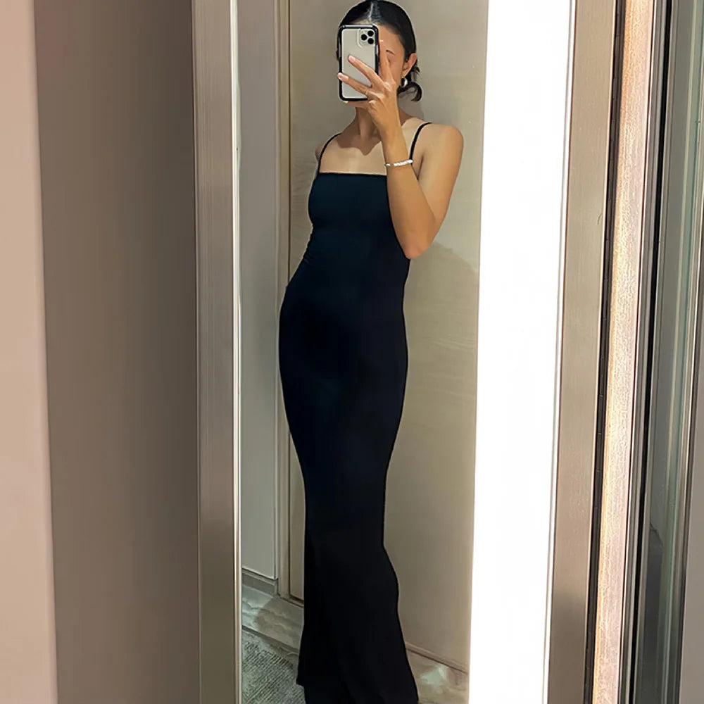 Summer Sleeveless Backless Bodycon Maxi Dress