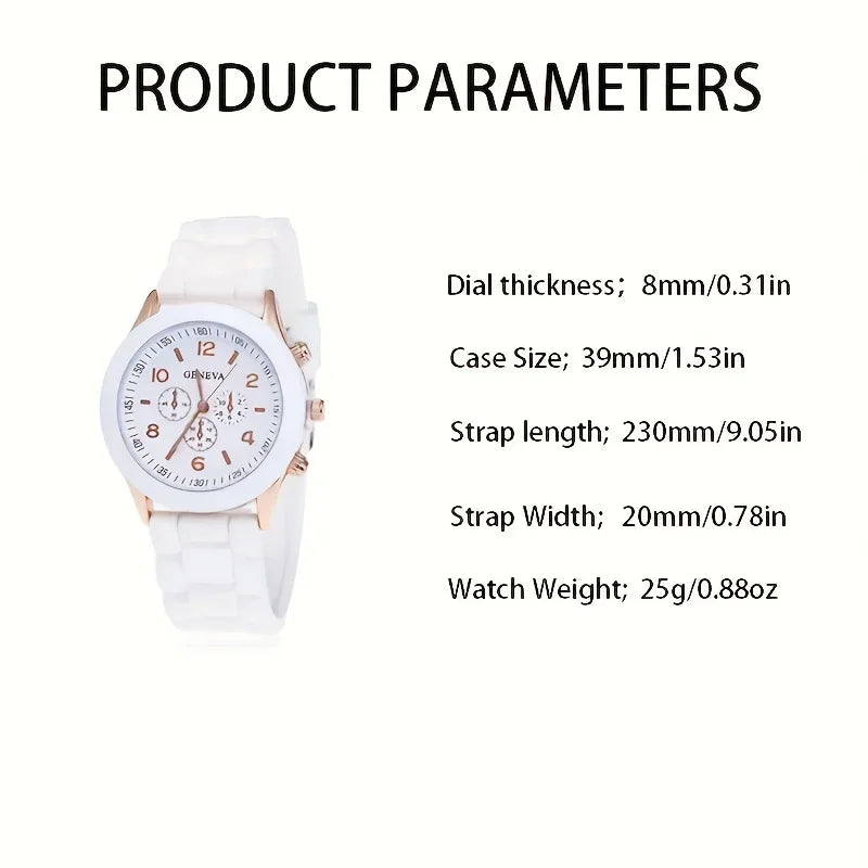 Butterfly Silicone Strap Ladies Quartz Watch & Jewelry Set