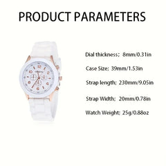 Butterfly Silicone Strap Ladies Quartz Watch & Jewelry Set