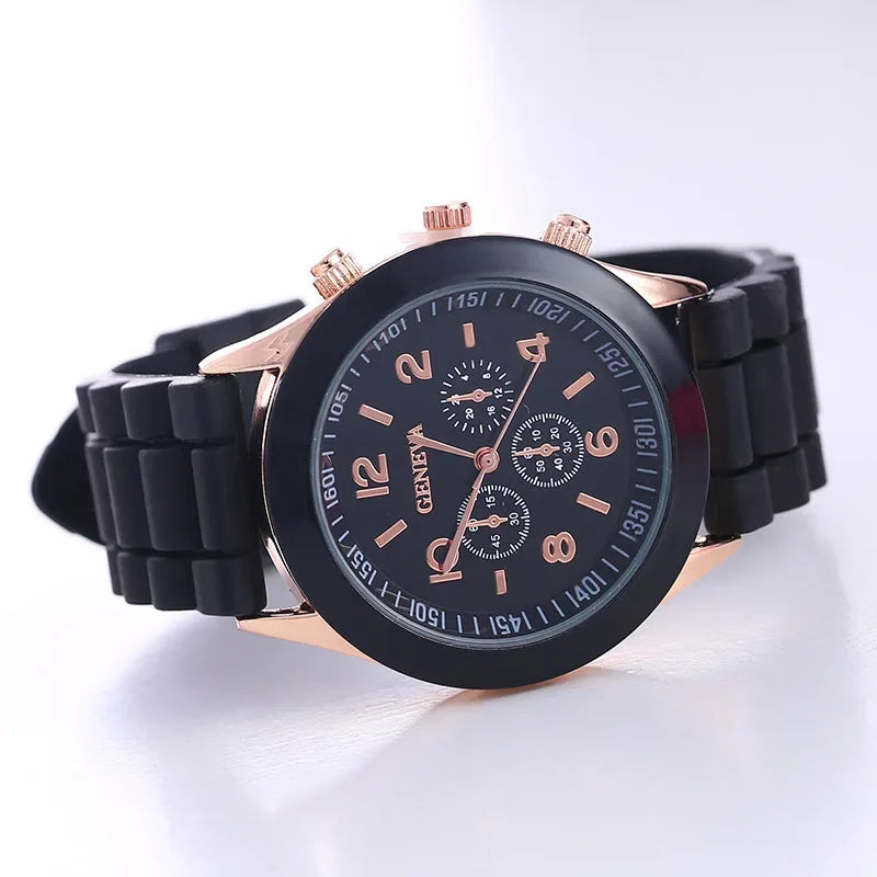 Butterfly Silicone Strap Ladies Quartz Watch & Jewelry Set