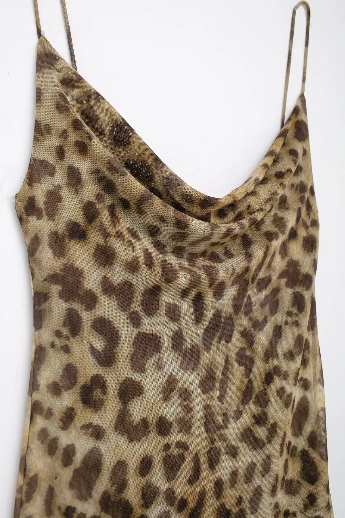 Women’s Summer Leopard Print Sleeveless Backless Dress