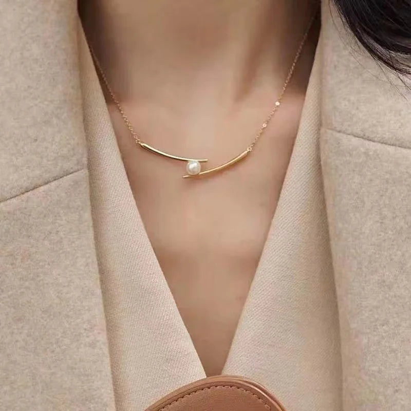 New Shiny Butterfly Necklace - Double Layer Clavicle Chain