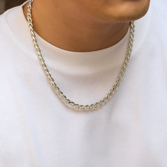 Simple Cuban Link Choker - Gold or Black Aluminum Chain for Men