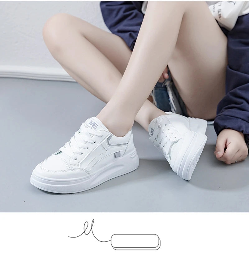 Women's Breathable Thick Sole Platform Sneakers