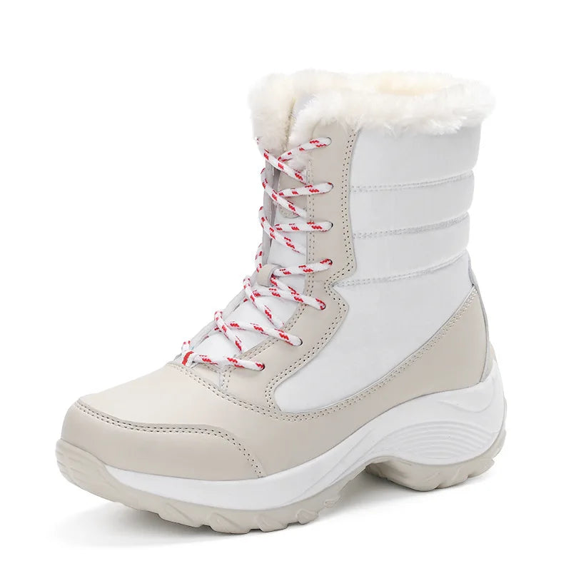 Women's Waterproof Fur-Lined Platform Snow Boots