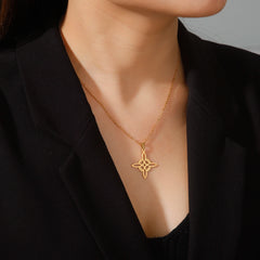 Wicca Witch Knot Necklace - Stainless Steel Choker for Women