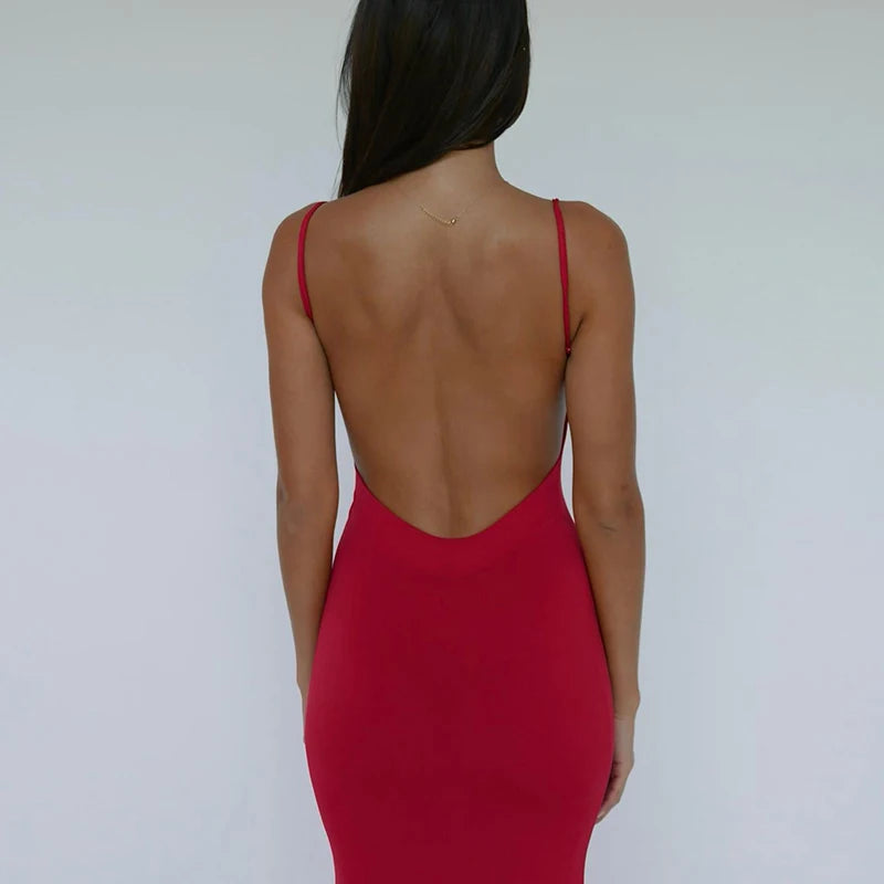 Spring Sleeveless Backless Y2K Bodycon Maxi Prom Dress