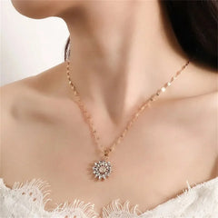 Cute Zircon Necklace for Women - Micro Inlaid Fashion Jewelry