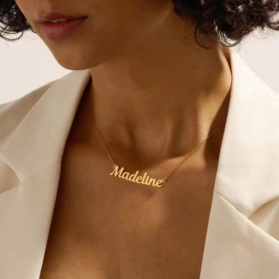 Customized Name Letter Necklace - Personalized Stainless Steel